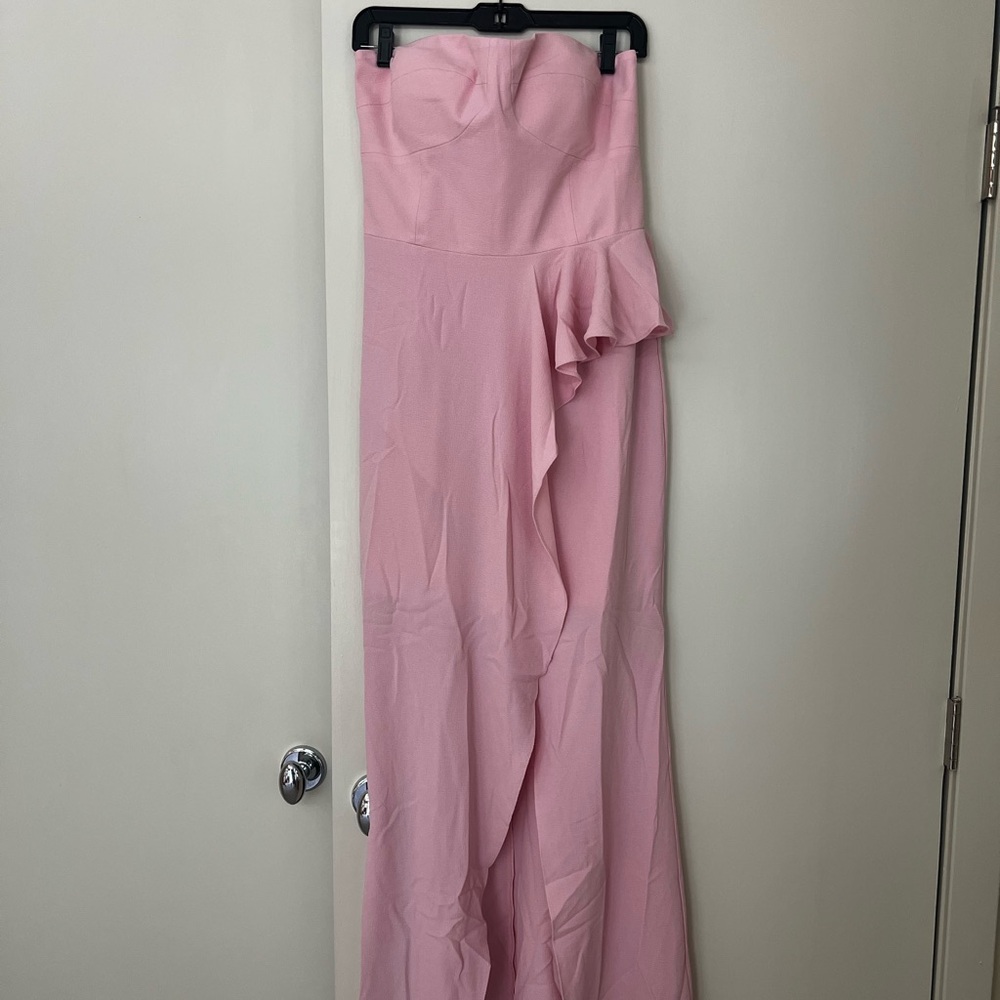 Dress the Population Pink Strapless Slit Gown - Picture 5 of 6